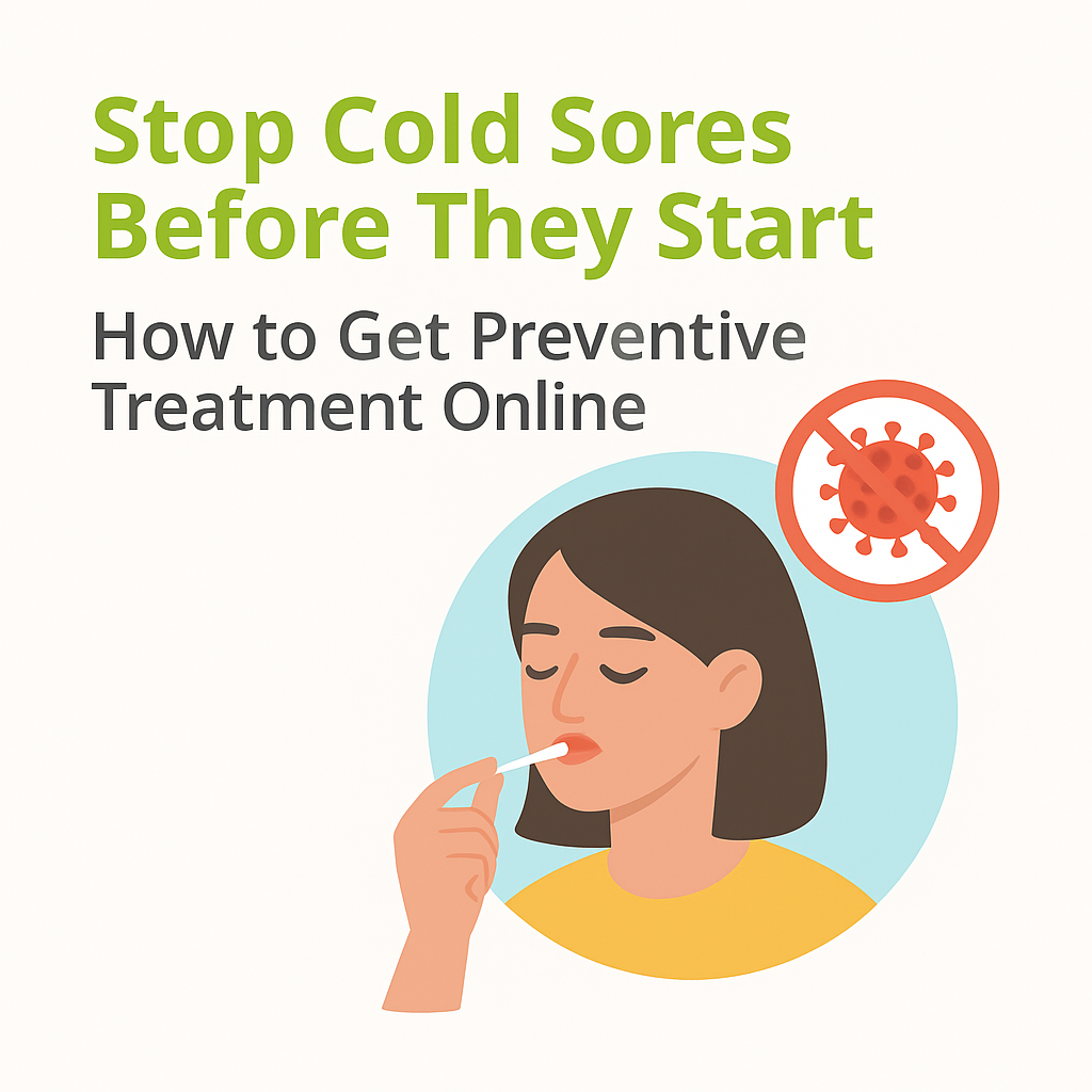 Cold sore prevention illustration for joepill.com